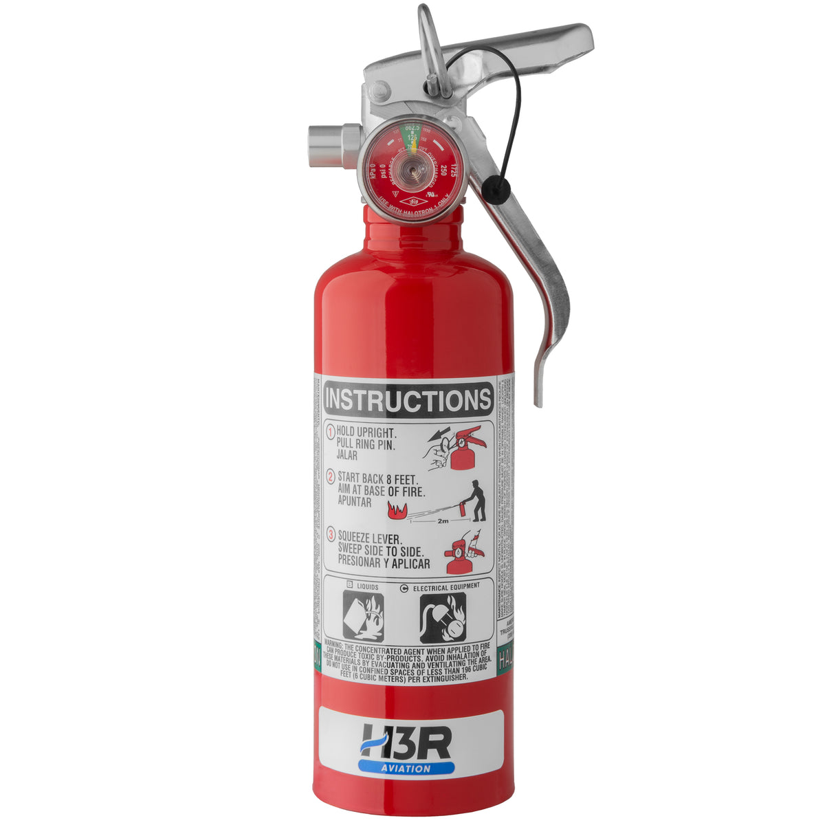 H3R Aviation Halotron 1 Fire Extinguisher A384T – 1.4 lb.