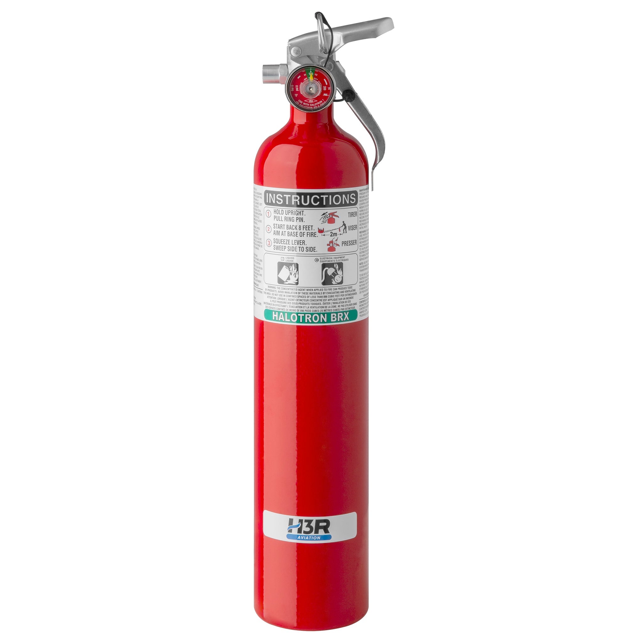 H3R Aviation 347TS - 3.75 lb. Halotron BrX Fire Extinguisher