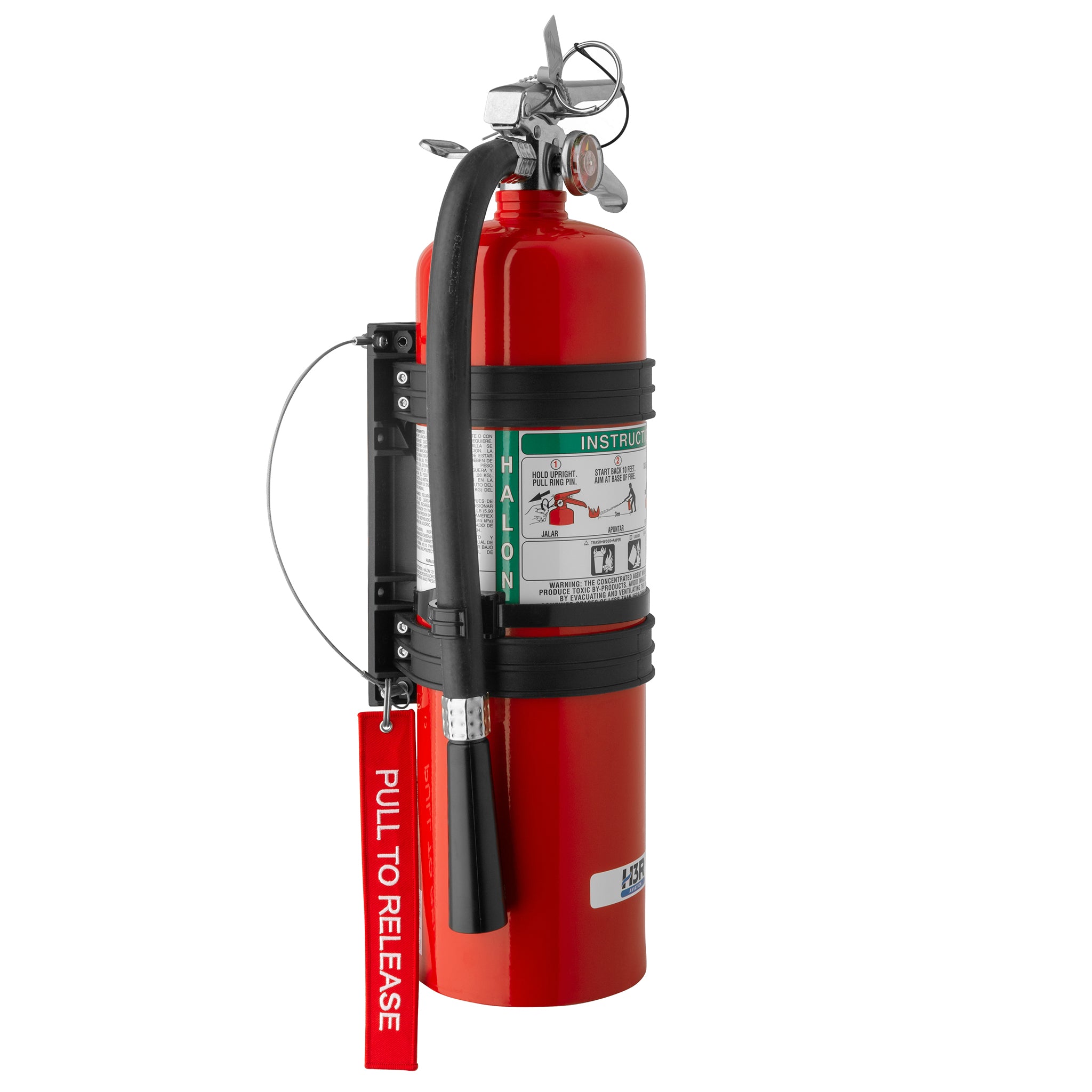 H3R Aviation - B371 - 13.0 lb. Halon Fire Extinguisher with Extreme Duty bracket