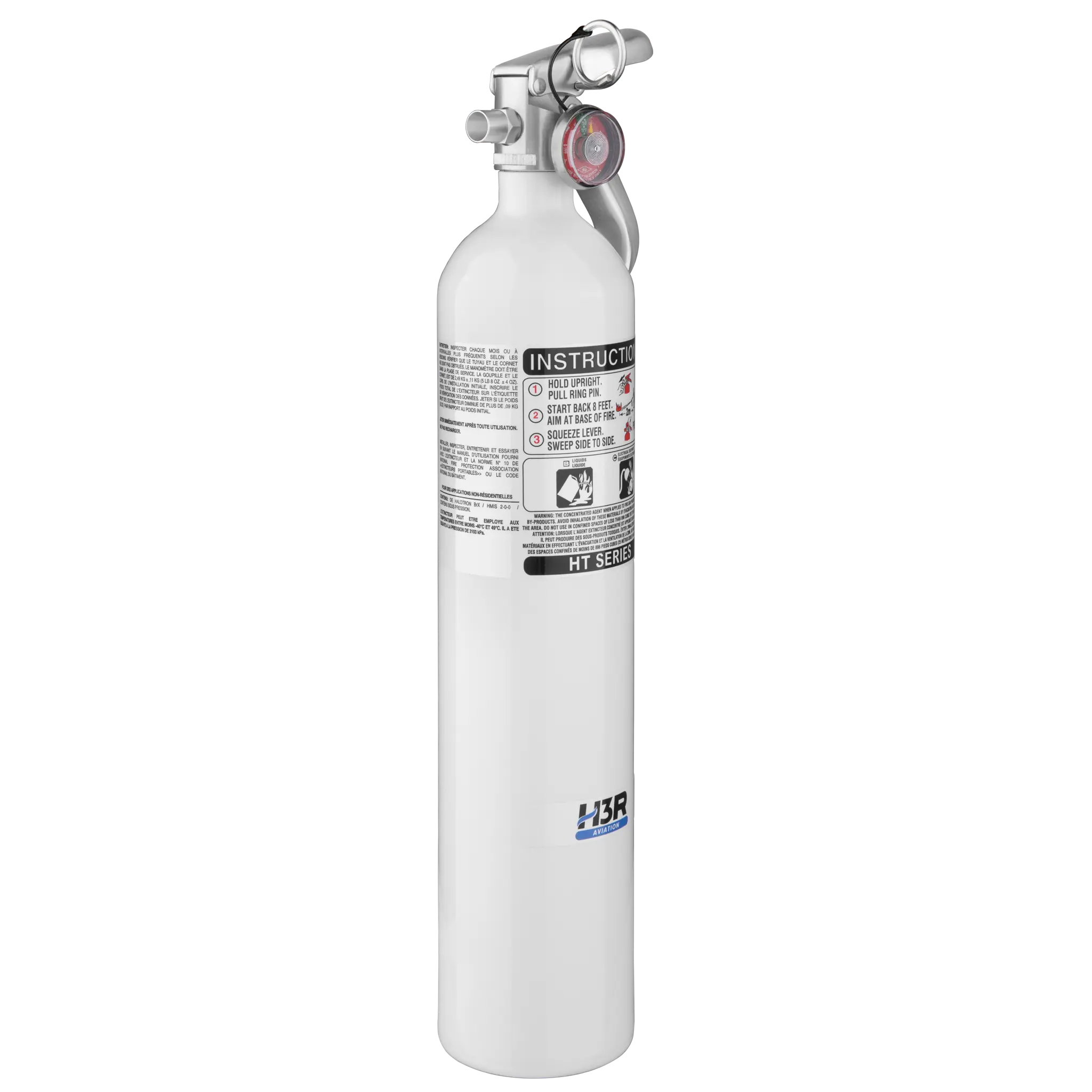 547 – 3.75 lb. Halotron BrX HT Series Ground Support Fire Extinguisher with Wall Hook