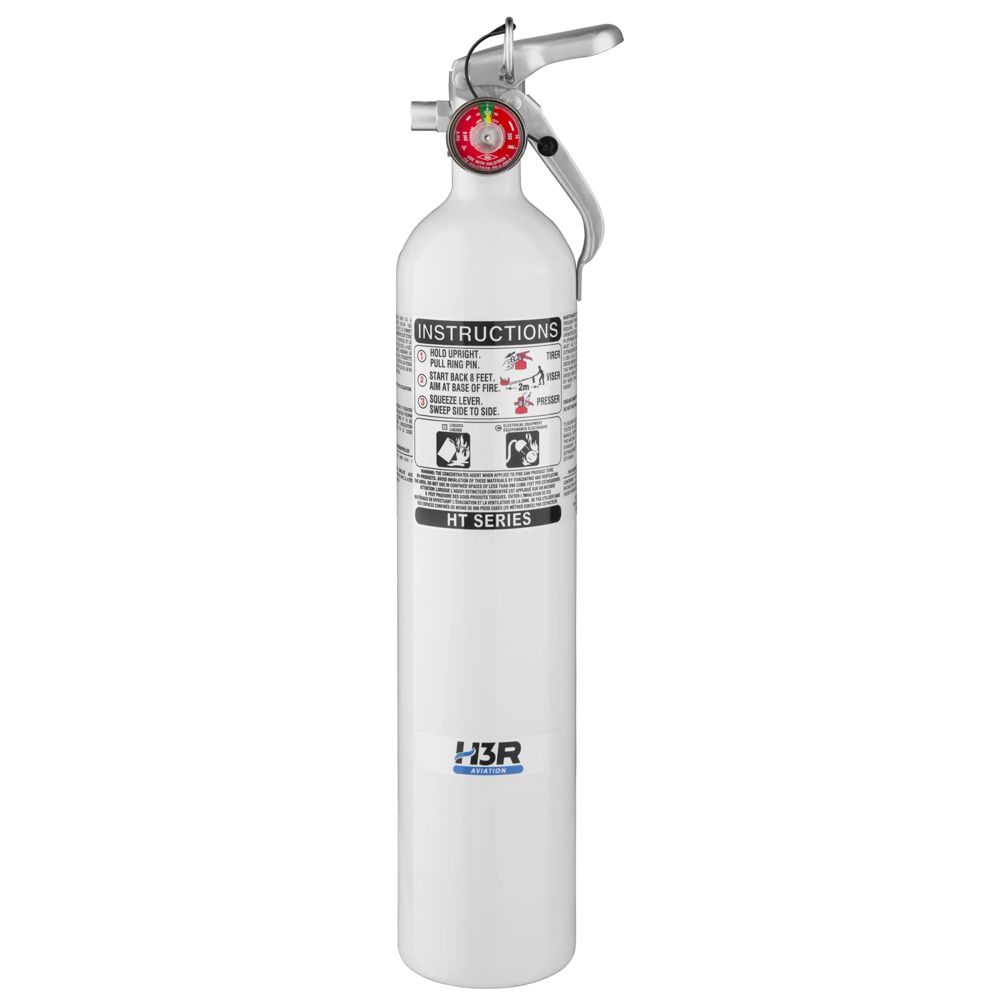 547 – 3.75 lb. Halotron BrX HT Series Ground Support Fire Extinguisher with Wall Hook