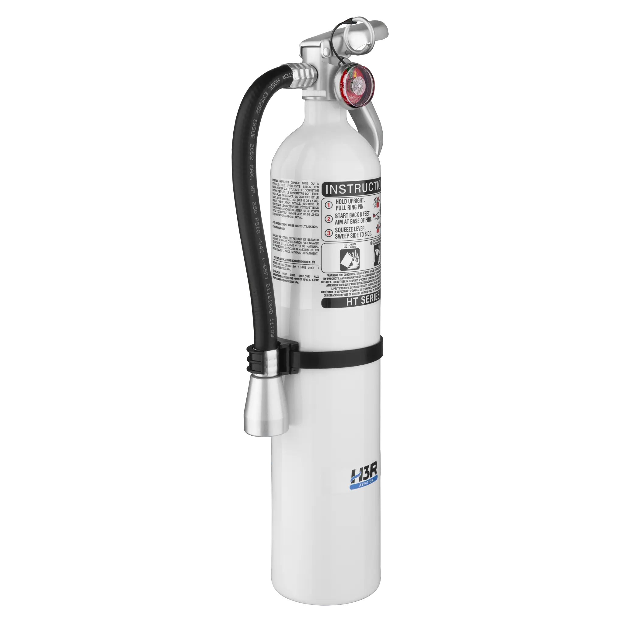 549 – 3.75 lb. Halotron BrX HT Series Ground Support Fire Extinguisher with Wall Hook