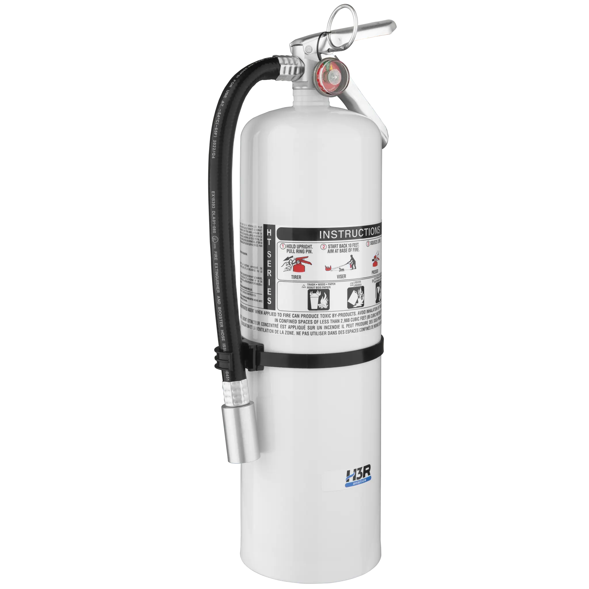 551 – 12.5 lb. Halotron BrX HT Series Ground Support Fire Extinguisher with Wall Hook