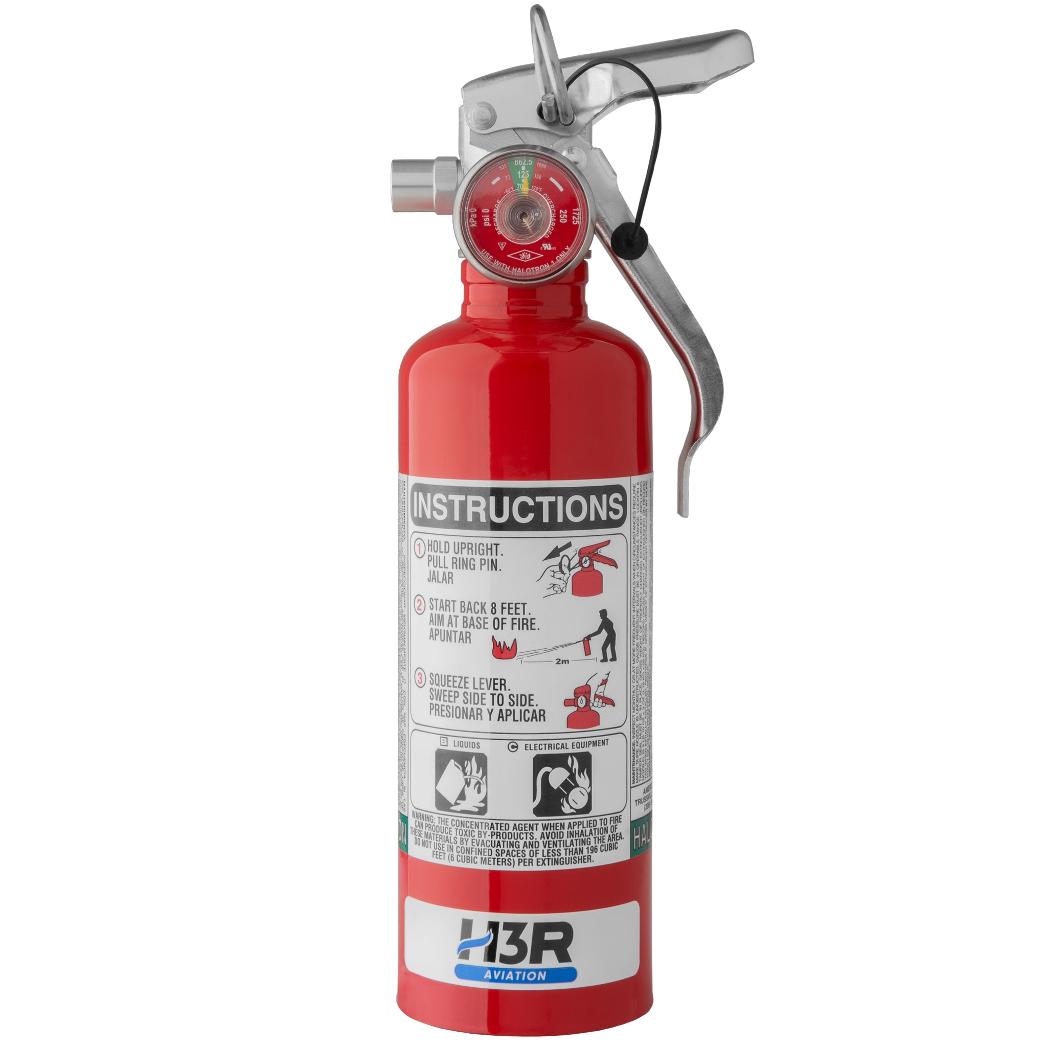 A384T - 1.4 lb. Halotron 1 Fire Extinguisher - front angle