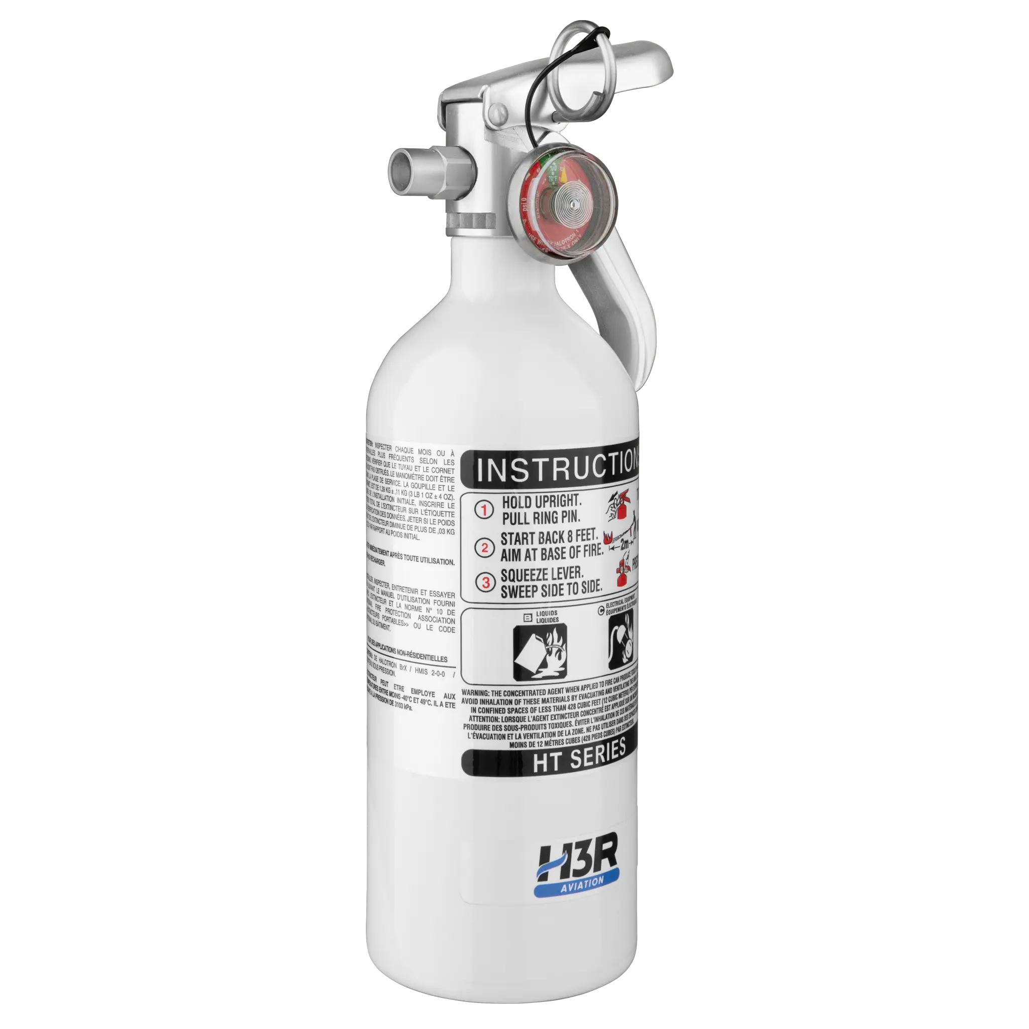 A537TS – 1.79 lb. Halotron BrX HT Series Ground Support Fire Extinguisher with Vehicle Bracket