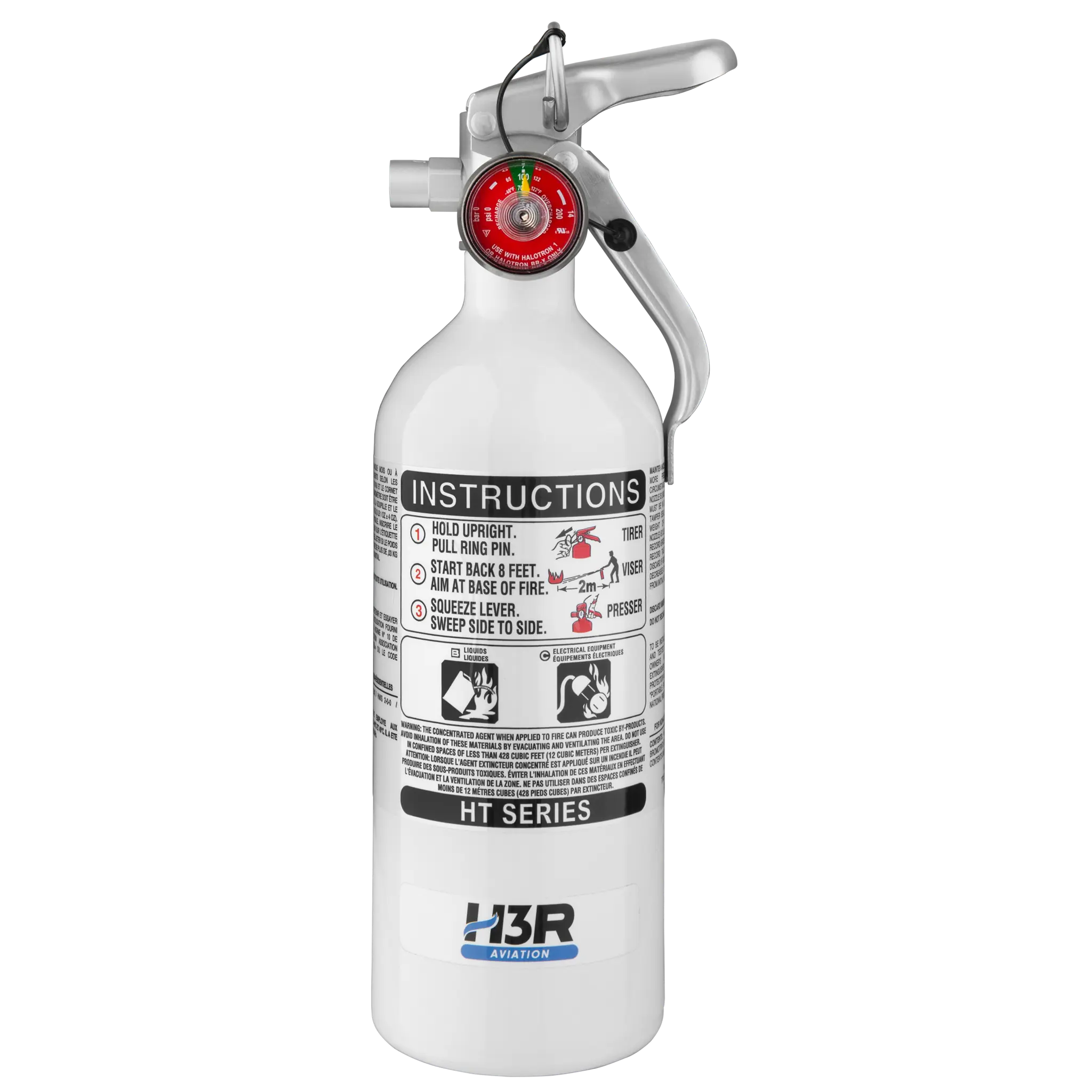 A537TS – 1.79 lb. Halotron BrX HT Series Ground Support Fire Extinguisher with Vehicle Bracket