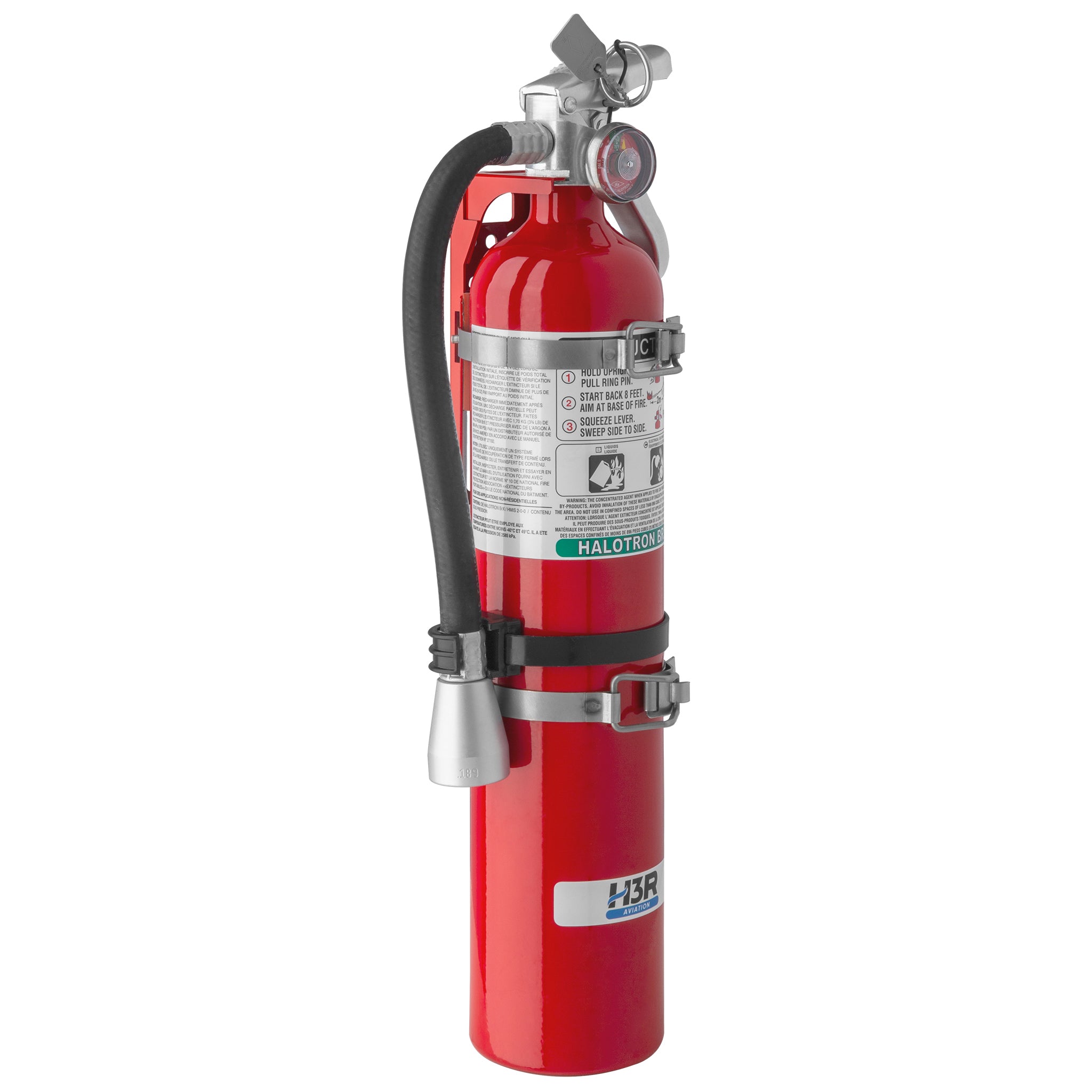 H3R Aviation model 349TS - 3.75 lb. Halotron BrX Fire Extinguisher