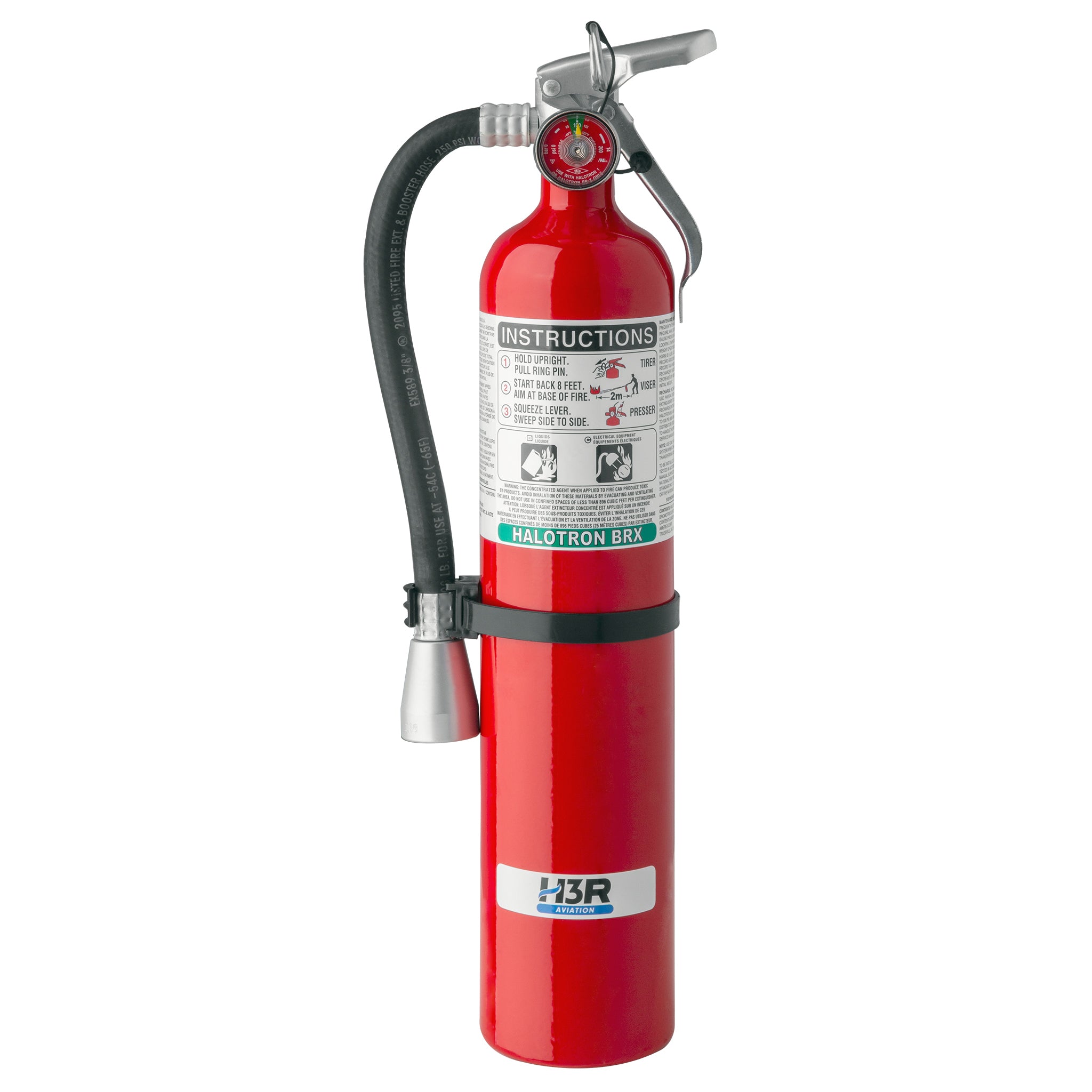 H3R Aviation model 349TS - 3.75 lb. Halotron BrX Fire Extinguisher