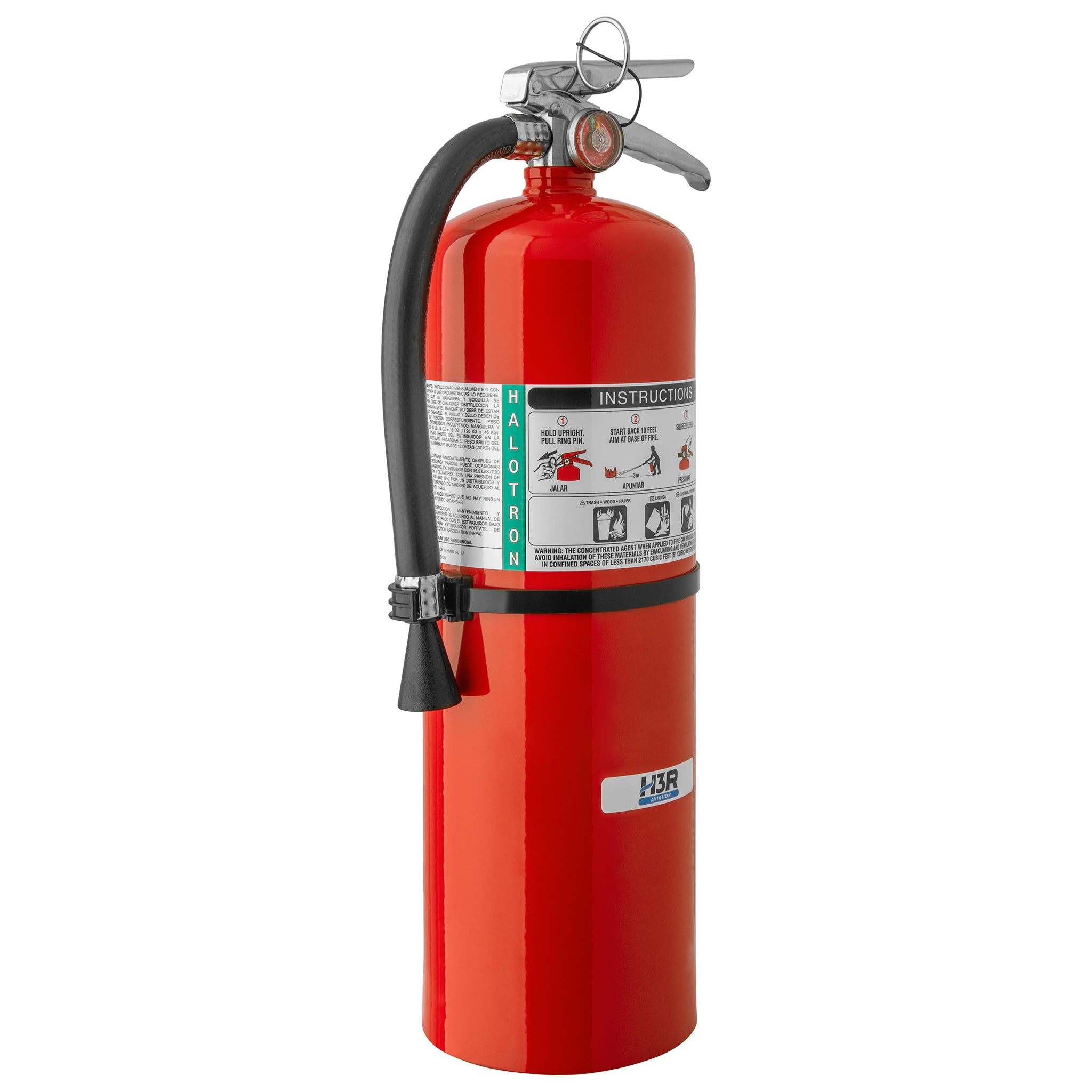 H3R Aviation model 398 - 15.5 lb. Halotron 1 Fire Extinguisher without bracket