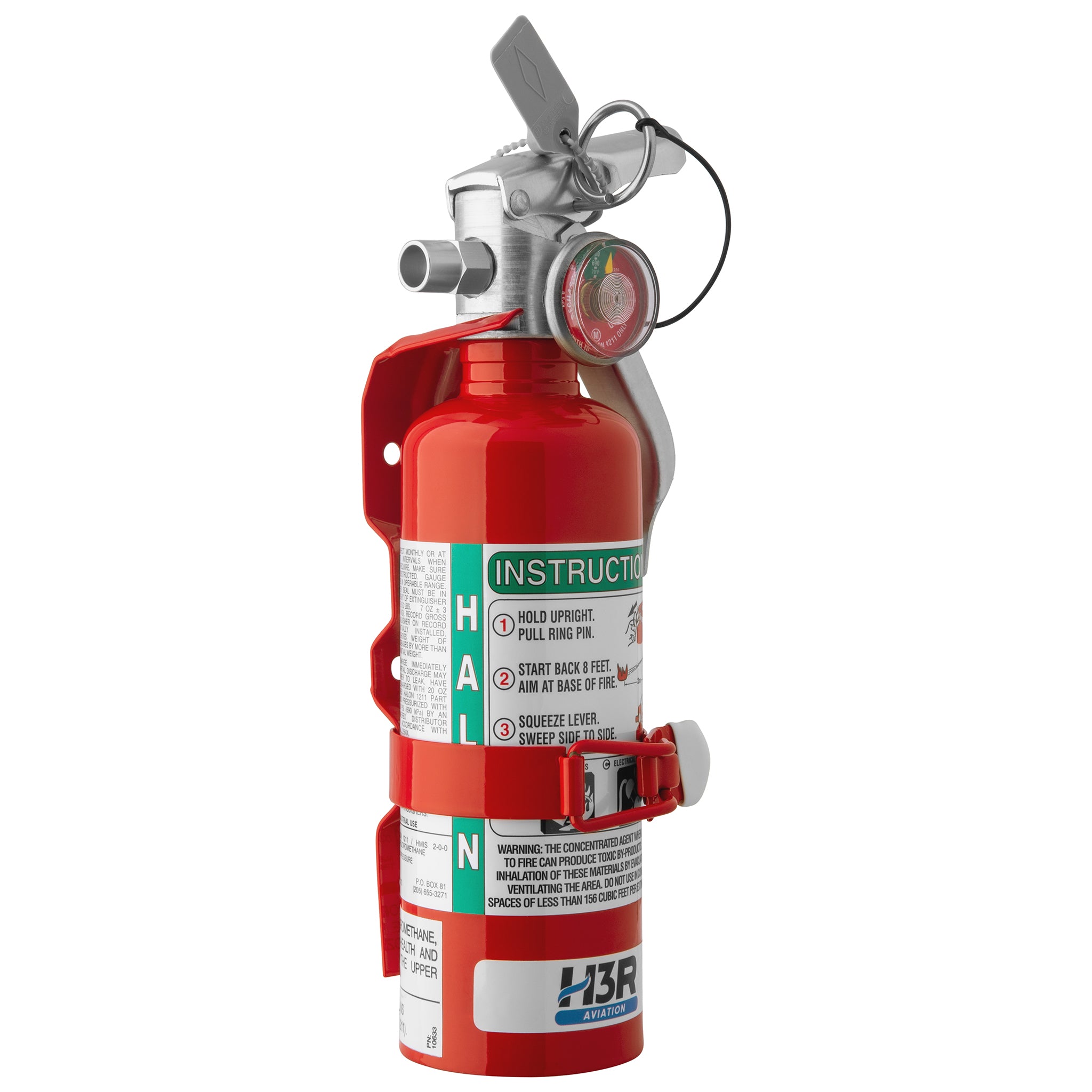 H3R Aviation model A344T - 1.25 lb. Halon Fire Extinguisher