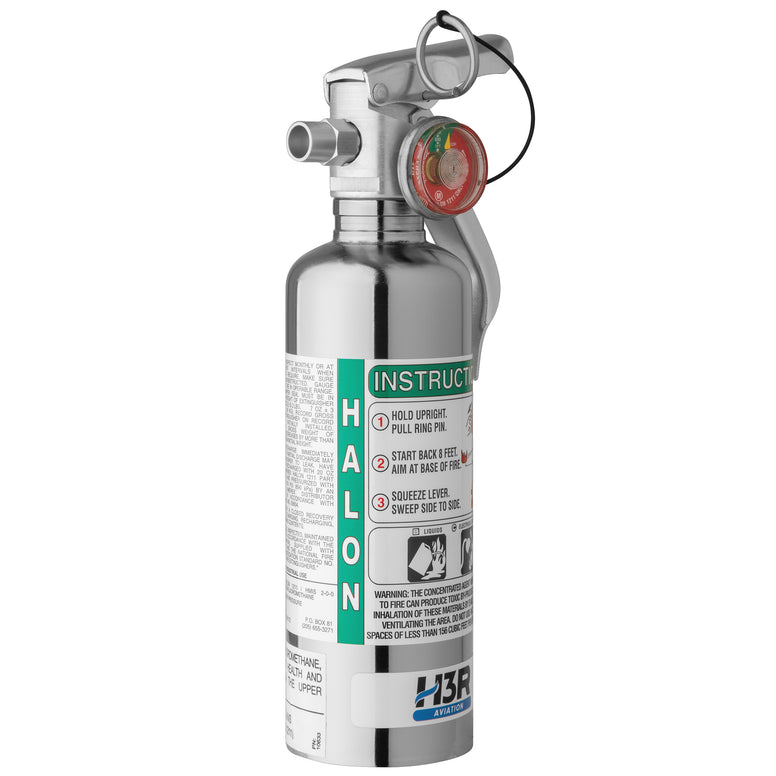 A344TC - 1.25 lb. Chrome Halon Fire Extinguisher