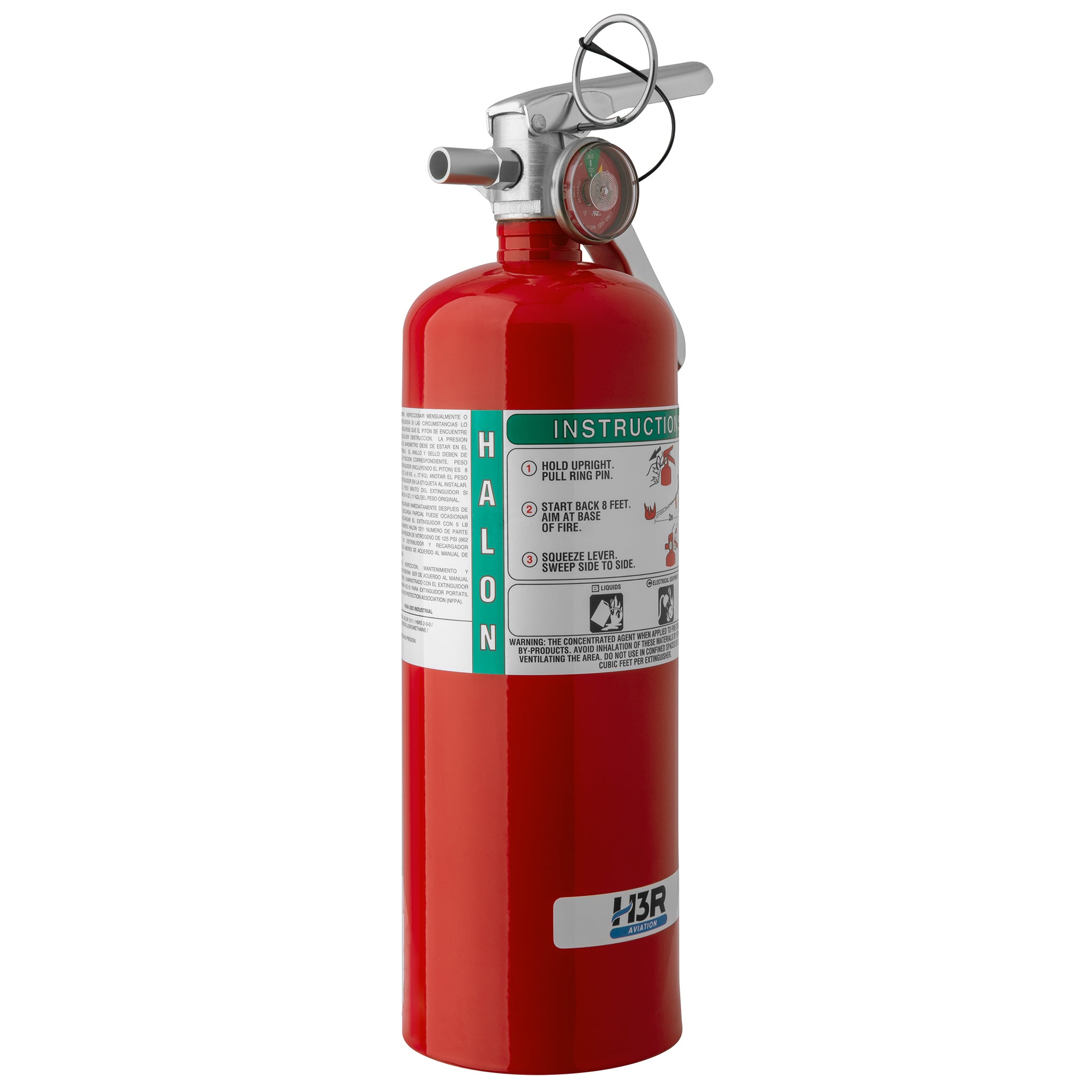 H3R Aviation - model B355T - 5.0 lb. Halon Fire Extinguisher