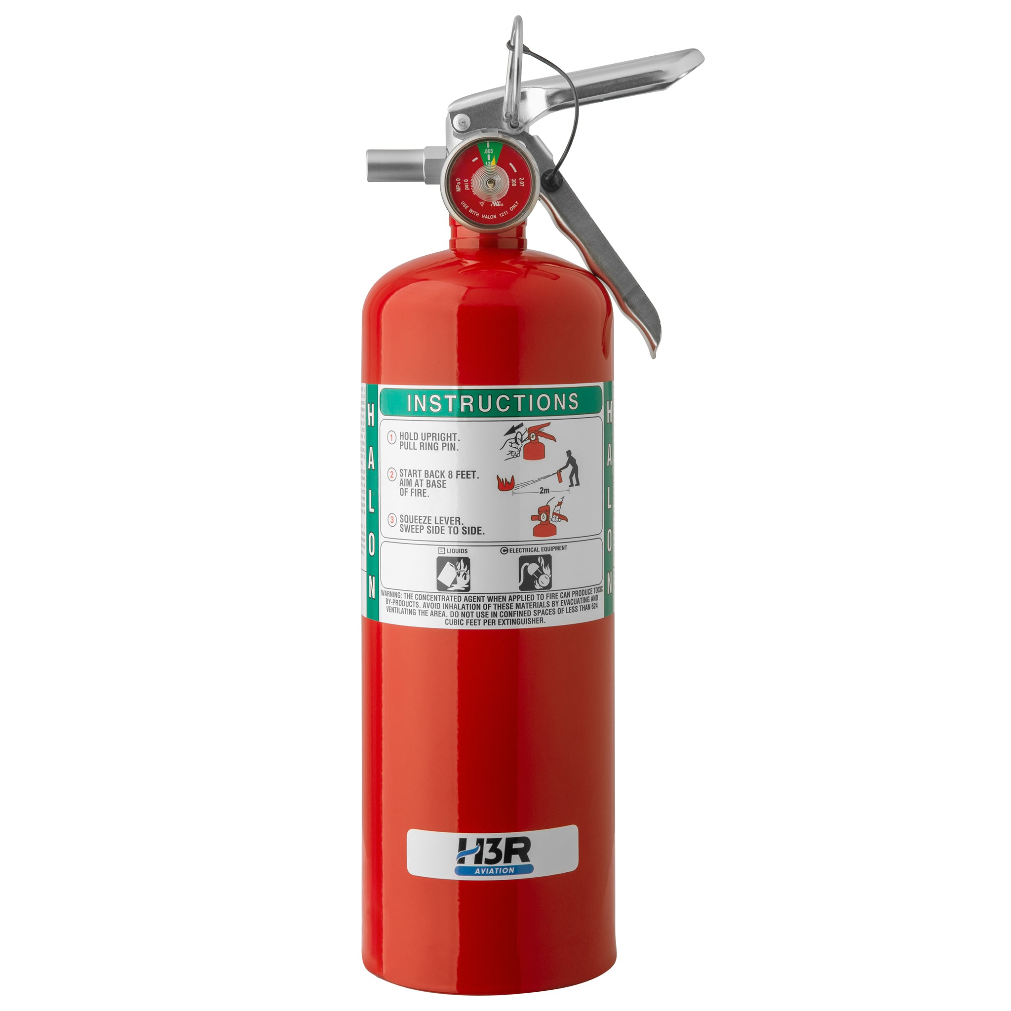 H3R Aviation - model B355T - 5.0 lb. Halon Fire Extinguisher