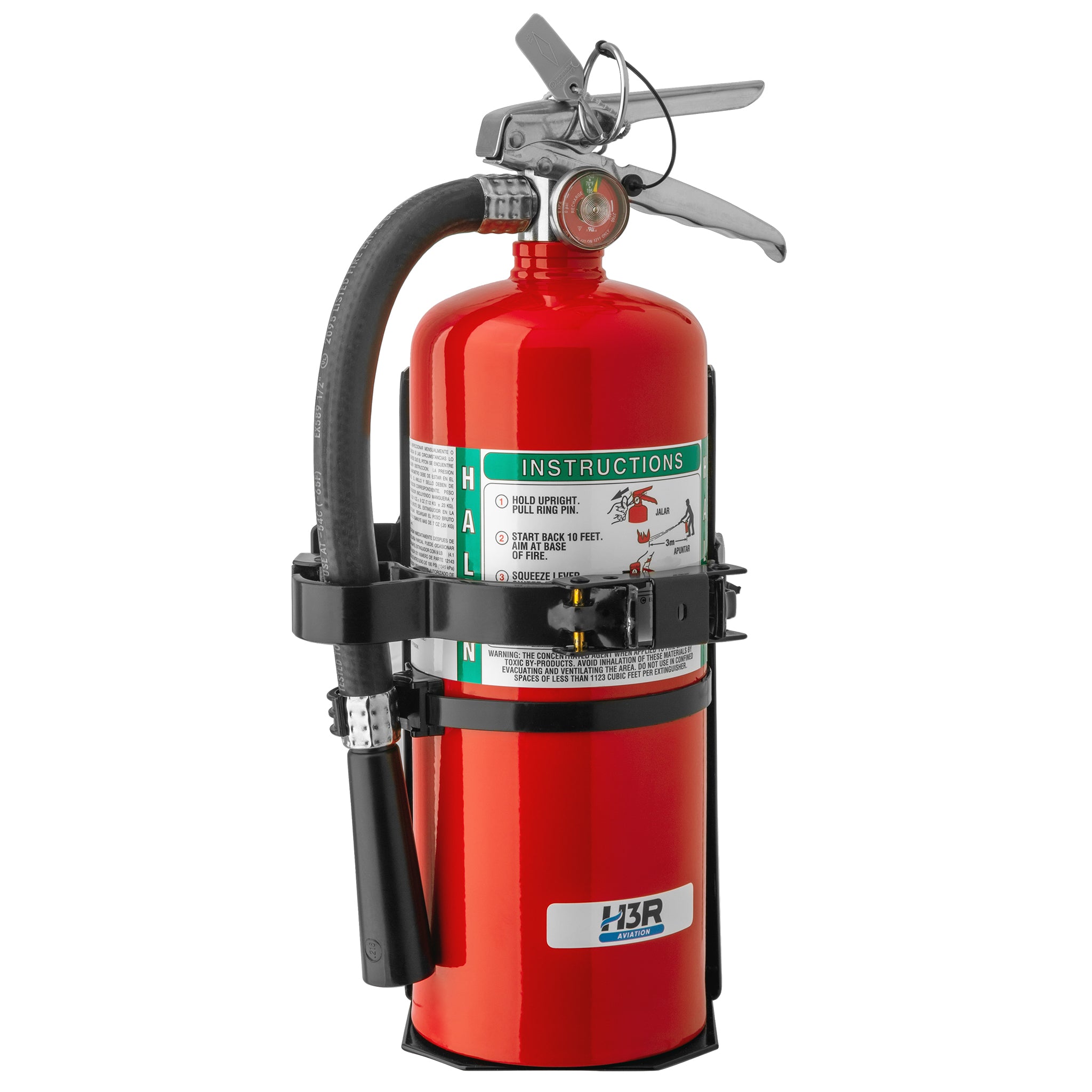 H3R Aviation - 369- 9.0 lb. Halon Fire Extinguisher with box type bracket