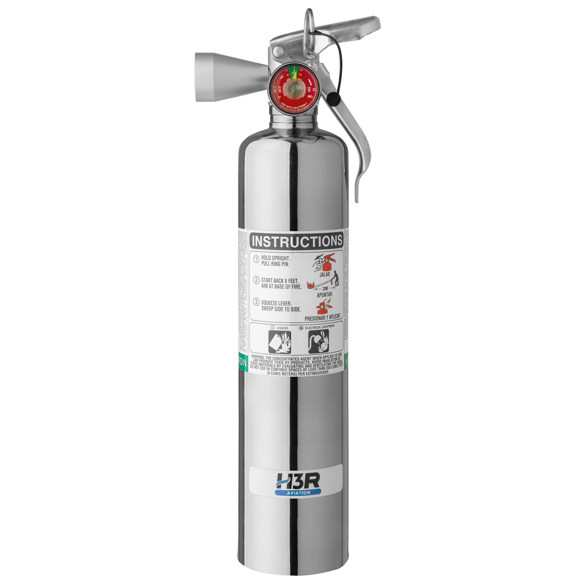 B385TSC -  Chrome 2.5 lb. Halotron 1 Fire Extinguisher