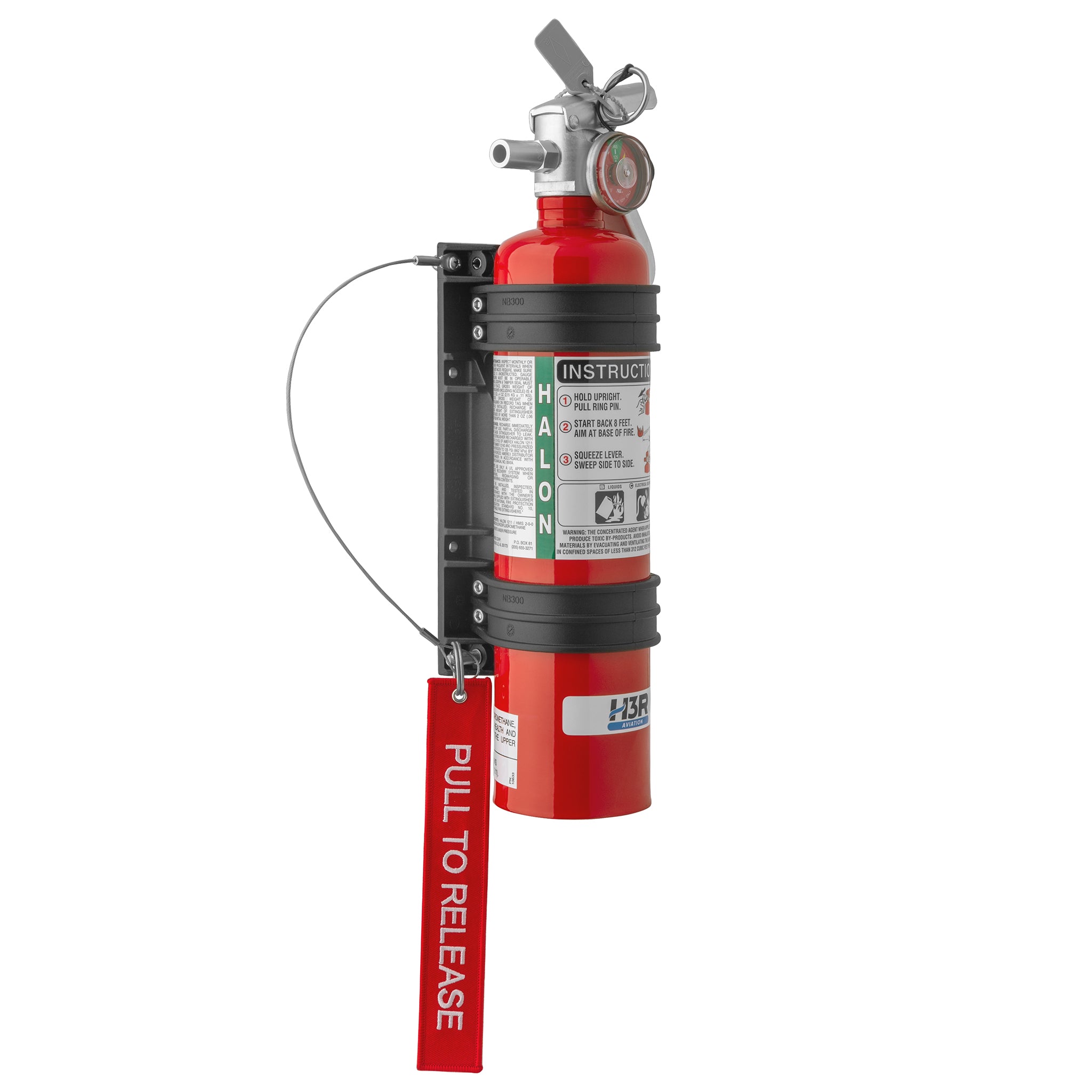 Extreme Duty Quick Release Bracket model NB300 with C352TS fire extinguisher